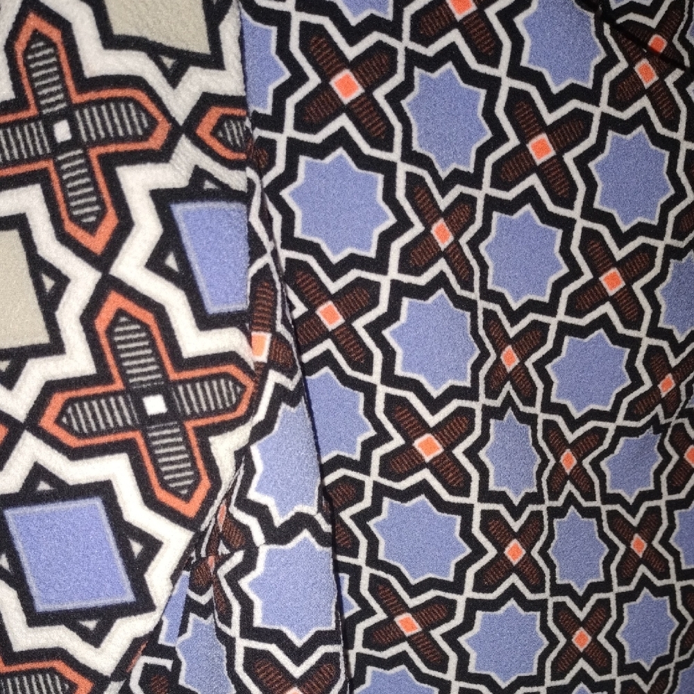 Geometric Blue and White Women's Shift Dress - Picture 3 of 5